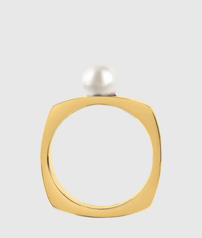 Bague carrée Signature