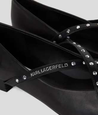 BALLERINES À BRIDES CROISÉES ET CLOUS KERRIE