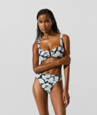 Bas de bikini à imprimé éventail