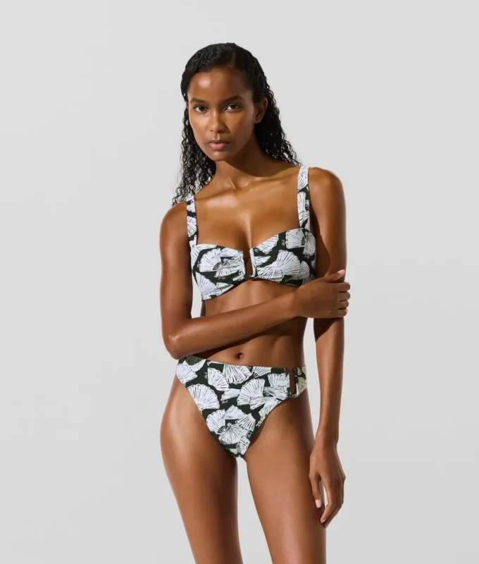 Bas de bikini à imprimé éventail Bas de bikini à imprimé éventail