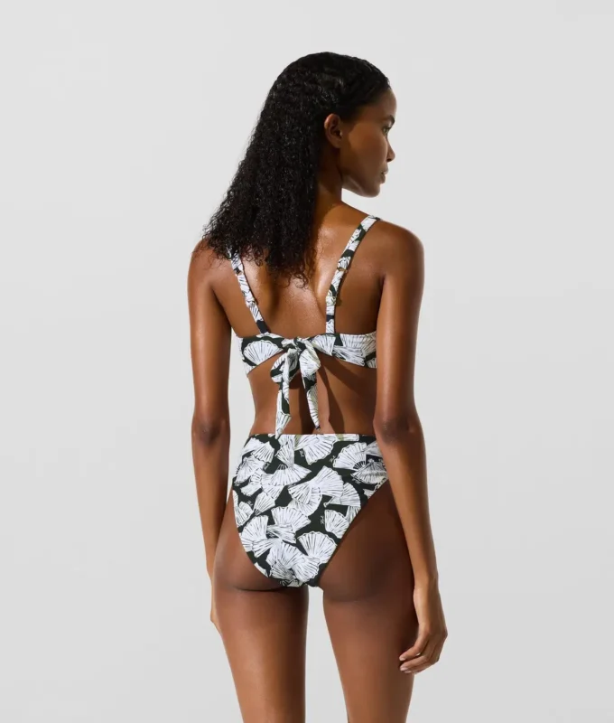 Bas de bikini à imprimé éventail Bas de bikini à imprimé éventail