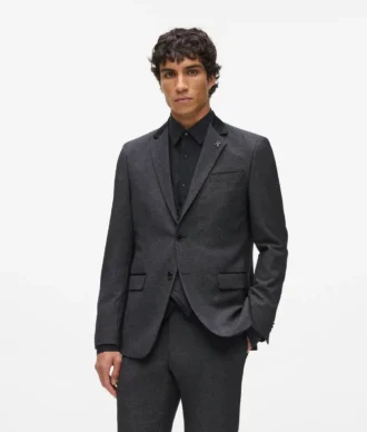 Blazer à col en satin