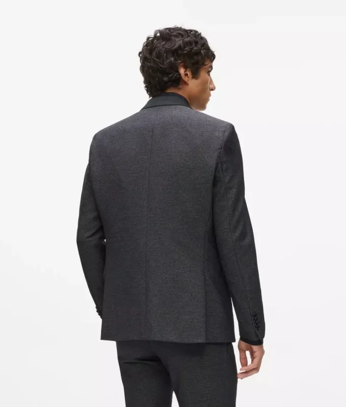 Blazer à col en satin Blazer à col en satin