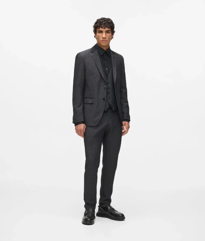 Blazer à col en satin Blazer à col en satin