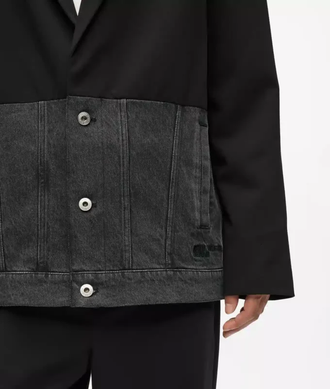 Blazer à empiècements en denim Blazer à empiècements en denim