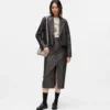 Blazer en simili cuir vieilli