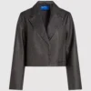 Blazer en simili cuir vieilli