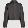 Blazer en simili cuir vieilli