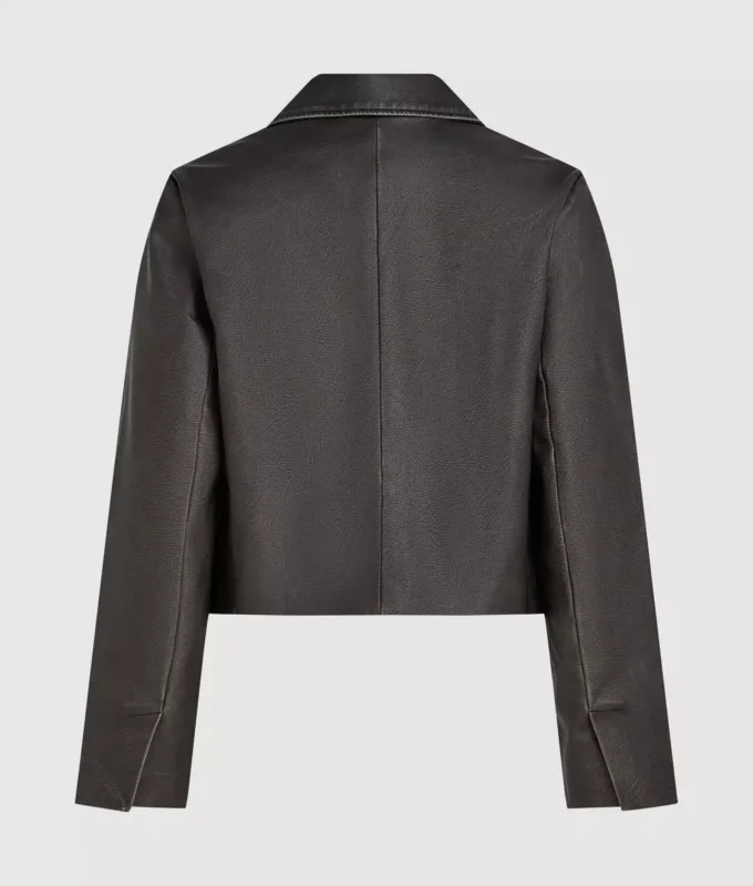 Blazer en simili cuir vieilli