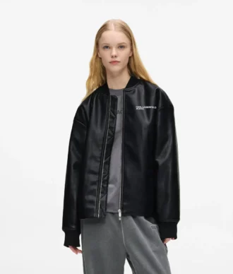 Blouson aviateur en simili cuir