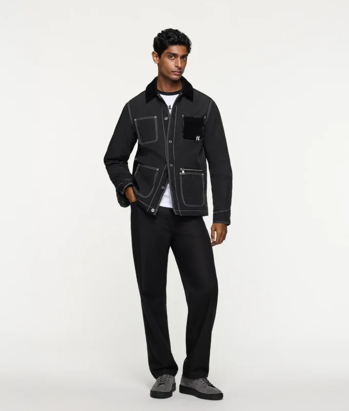 Blouson bomber à coutures contrastées Blouson bomber à coutures contrastées