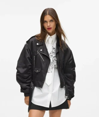 Blouson bomber en satin