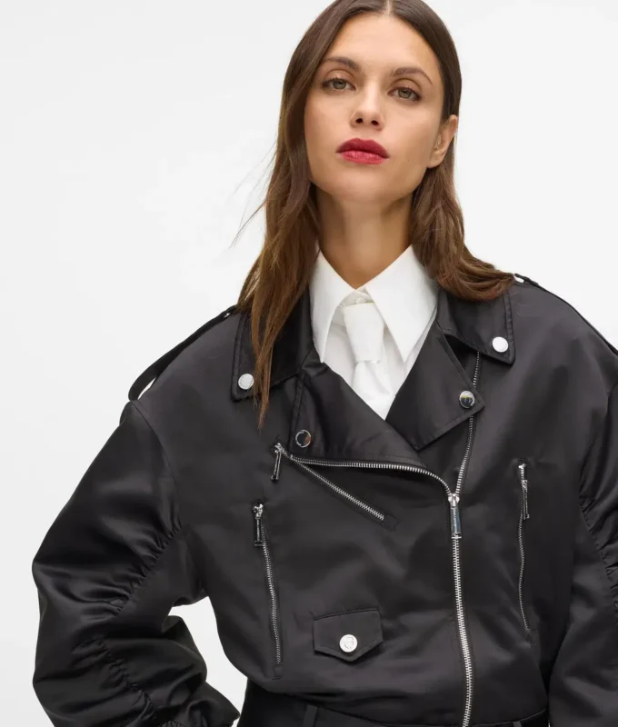 Blouson bomber en satin