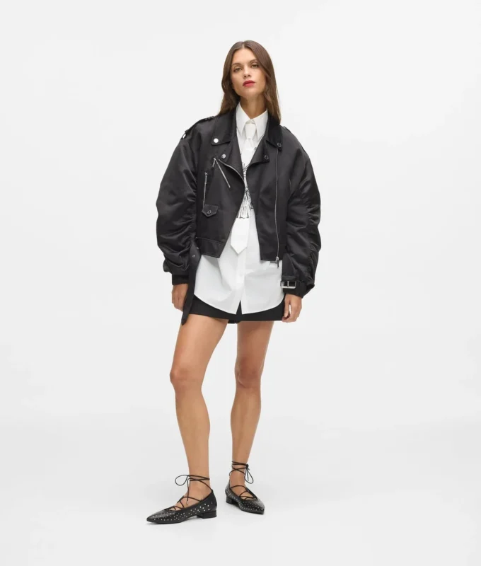 Blouson bomber en satin