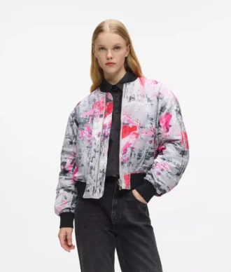 Blouson bomber entièrement peint