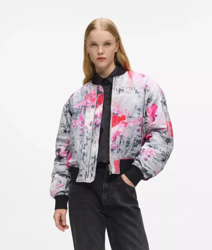 Blouson bomber entièrement peint