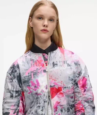 Blouson bomber entièrement peint
