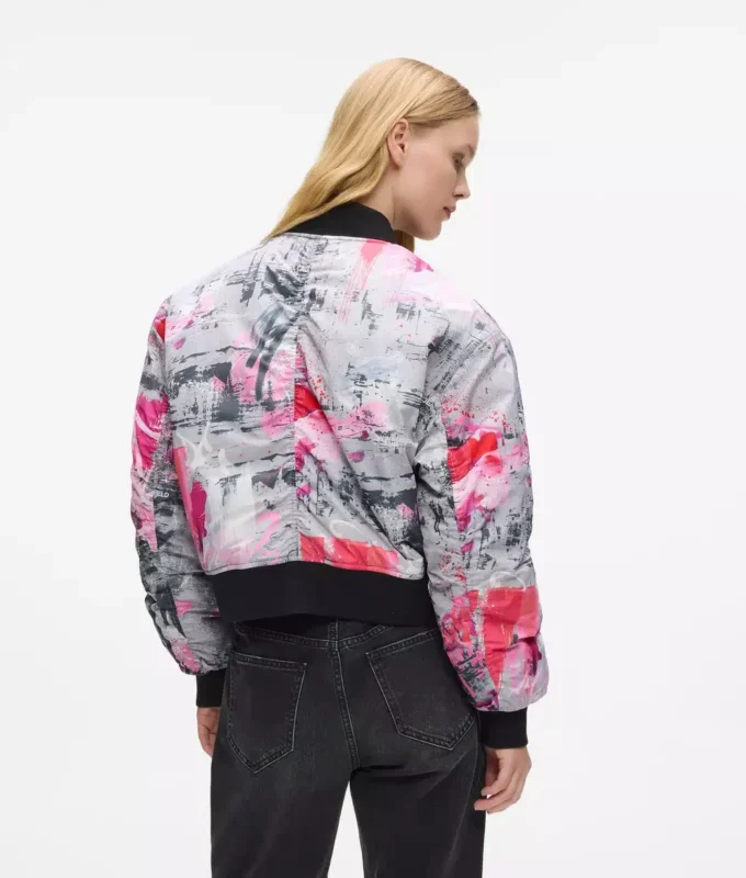 Blouson bomber entièrement peint