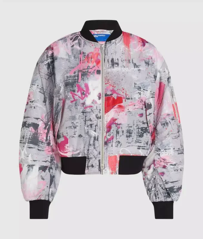 Blouson bomber entièrement peint