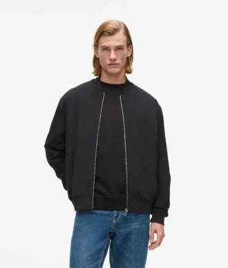 Blouson bomber zippé sur le devant