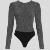 BODY À STRASS MÉTALLIQUES
