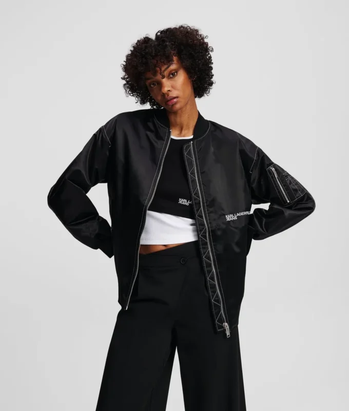 BOMBER OVERSIZED EN SATIN BOMBER OVERSIZED EN SATIN
