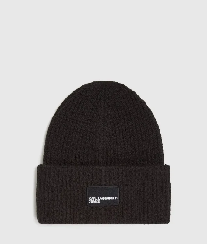 Bonnet long avec patch logo
