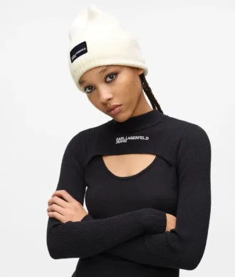 Bonnet long avec patch logo