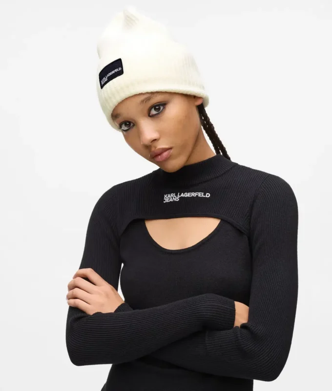 Bonnet long avec patch logo