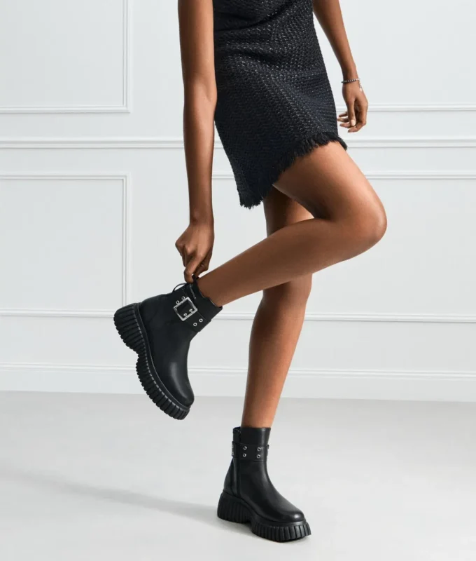 Bottes à talons compensés mi-mollet Kreeper