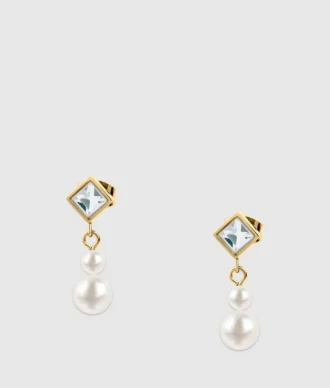 Boucles d’oreilles pendantes en perles de nacre Boucles d’oreilles pendantes en perles de nacre