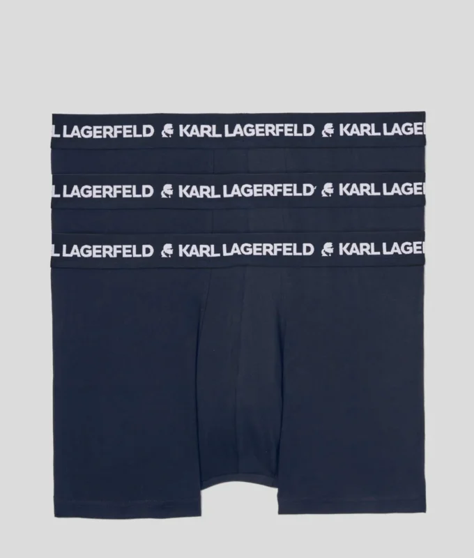 BOXER MONOCHROME AVEC LOGO – LOT DE 3