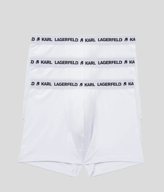 BOXER MONOCHROME AVEC LOGO – LOT DE 3