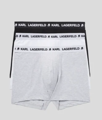 BOXER MONOCHROME AVEC LOGO – LOT DE 3