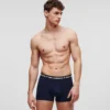 BOXER MONOCHROME AVEC LOGO – LOT DE 3