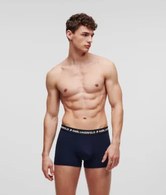 BOXER MONOCHROME AVEC LOGO – LOT DE 3