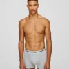 BOXER MONOCHROME AVEC LOGO – LOT DE 3