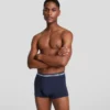 BOXER MONOCHROME AVEC LOGO – LOT DE 3