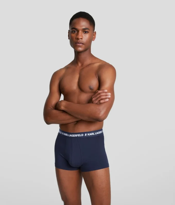 BOXER MONOCHROME AVEC LOGO – LOT DE 3