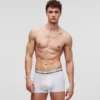 BOXER MONOCHROME AVEC LOGO – LOT DE 3