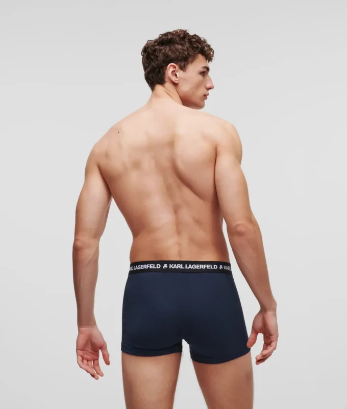 BOXER MONOCHROME AVEC LOGO – LOT DE 3