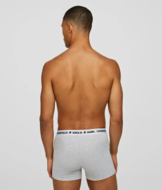 BOXER MONOCHROME AVEC LOGO – LOT DE 3