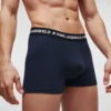 BOXER MONOCHROME AVEC LOGO – LOT DE 3