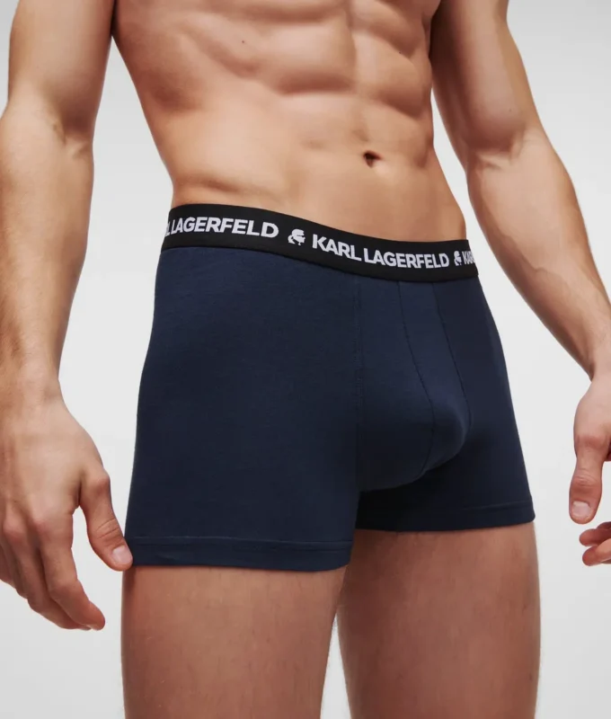 BOXER MONOCHROME AVEC LOGO – LOT DE 3