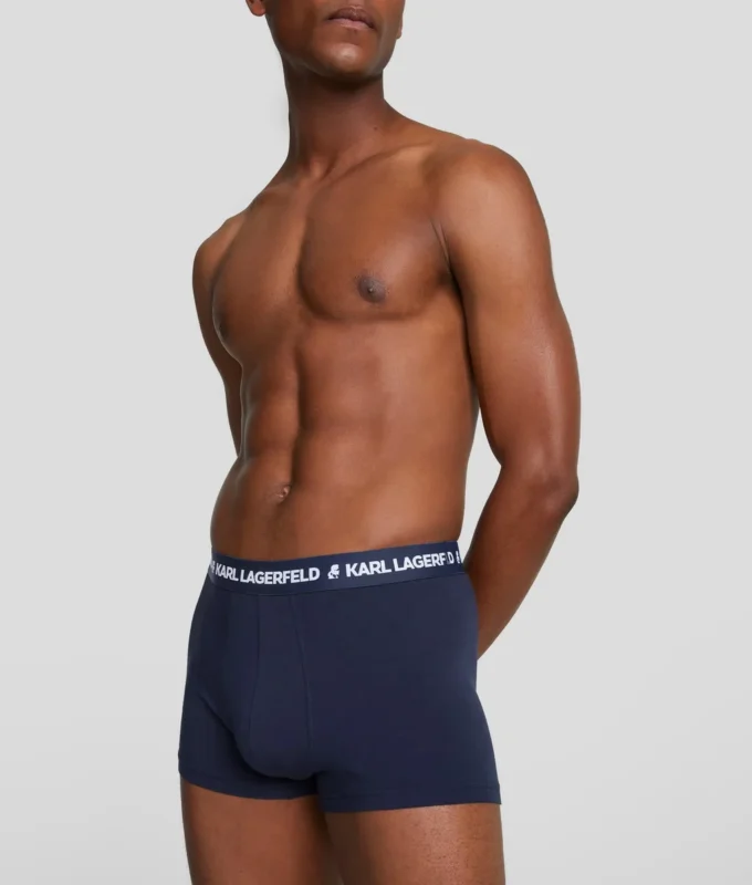 BOXER MONOCHROME AVEC LOGO – LOT DE 3