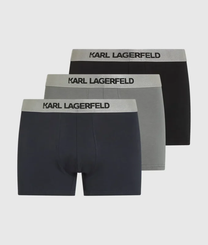 BOXERS AVEC LOGO MÉTALLIQUE – LOT DE 3