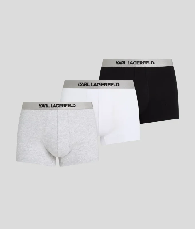 BOXERS AVEC LOGO MÉTALLIQUE – LOT DE 3