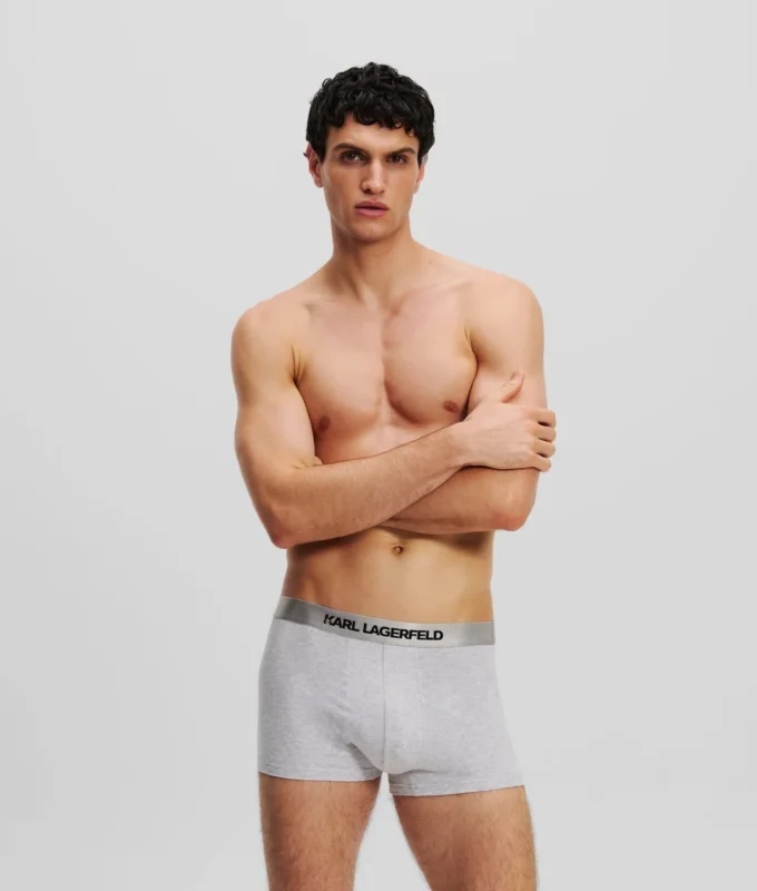 BOXERS AVEC LOGO MÉTALLIQUE – LOT DE 3