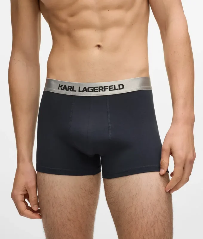 BOXERS AVEC LOGO MÉTALLIQUE – LOT DE 3