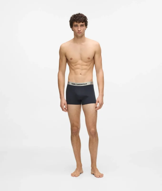 BOXERS AVEC LOGO MÉTALLIQUE – LOT DE 3